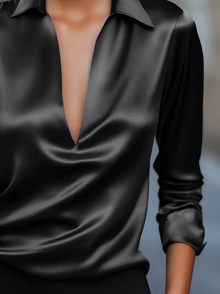 Eva™ | Blusa de satén premium con escote en V
