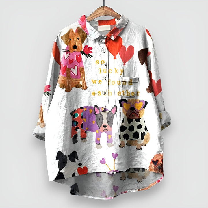 Georgie™ | Camisa de Mujer con Diseño de Perro