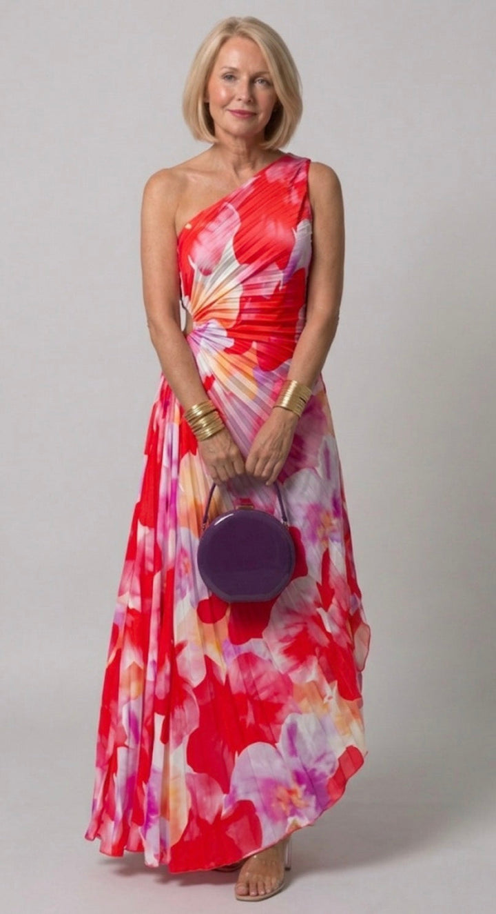 Ellis & Johnson™ | Vestido de Noche Tropical Vibrante
