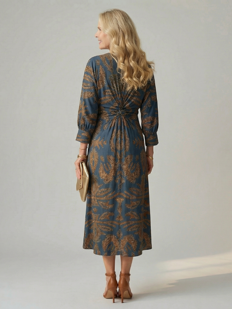 Lune | Vestido Midi Envoltura Natural