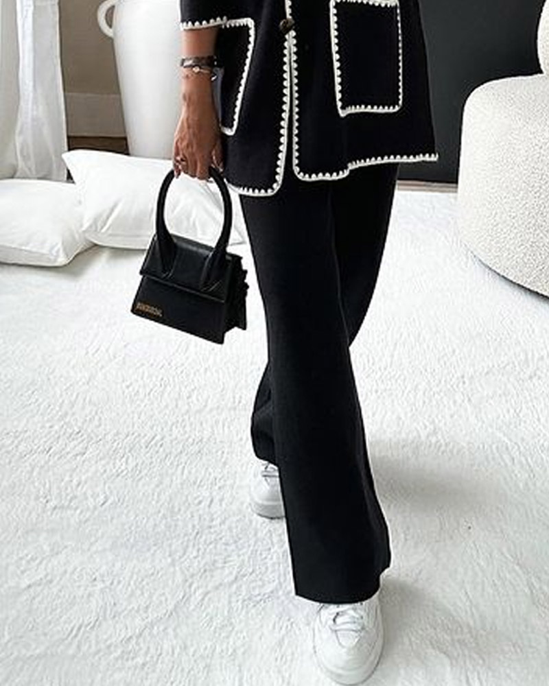 Conjunto de Chaqueta Decorada Sofía y Pantalones Informales