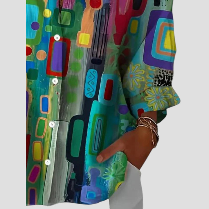 Marjorie™ | Blusa Elegante con Diseño Geométrico