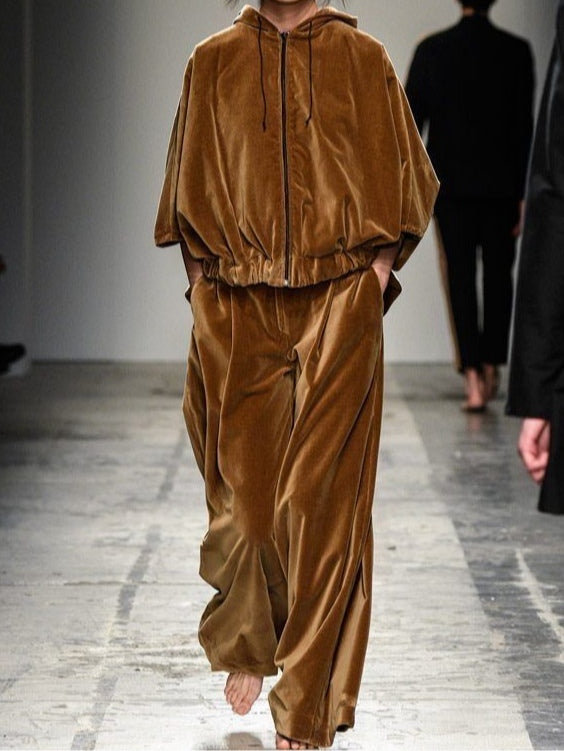Conjunto de Sudadera y Pantalones de Terciopelo Sienna