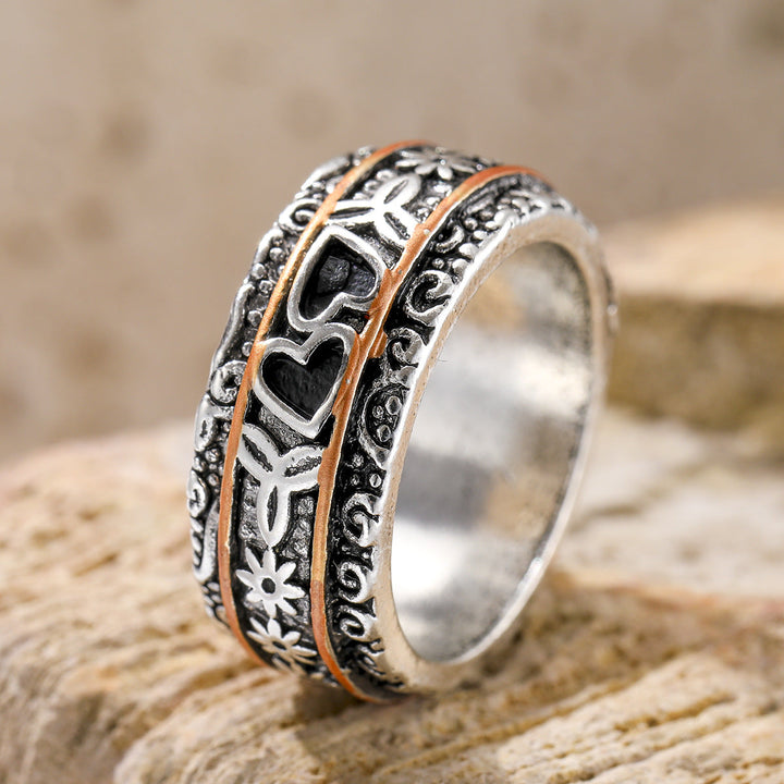 Anillo de Herencia de Plata con Grabado