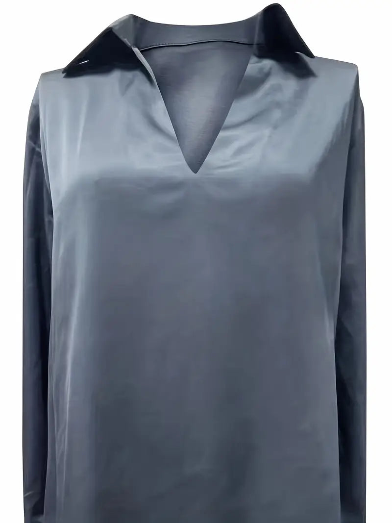 Eva™ | Blusa de satén premium con escote en V