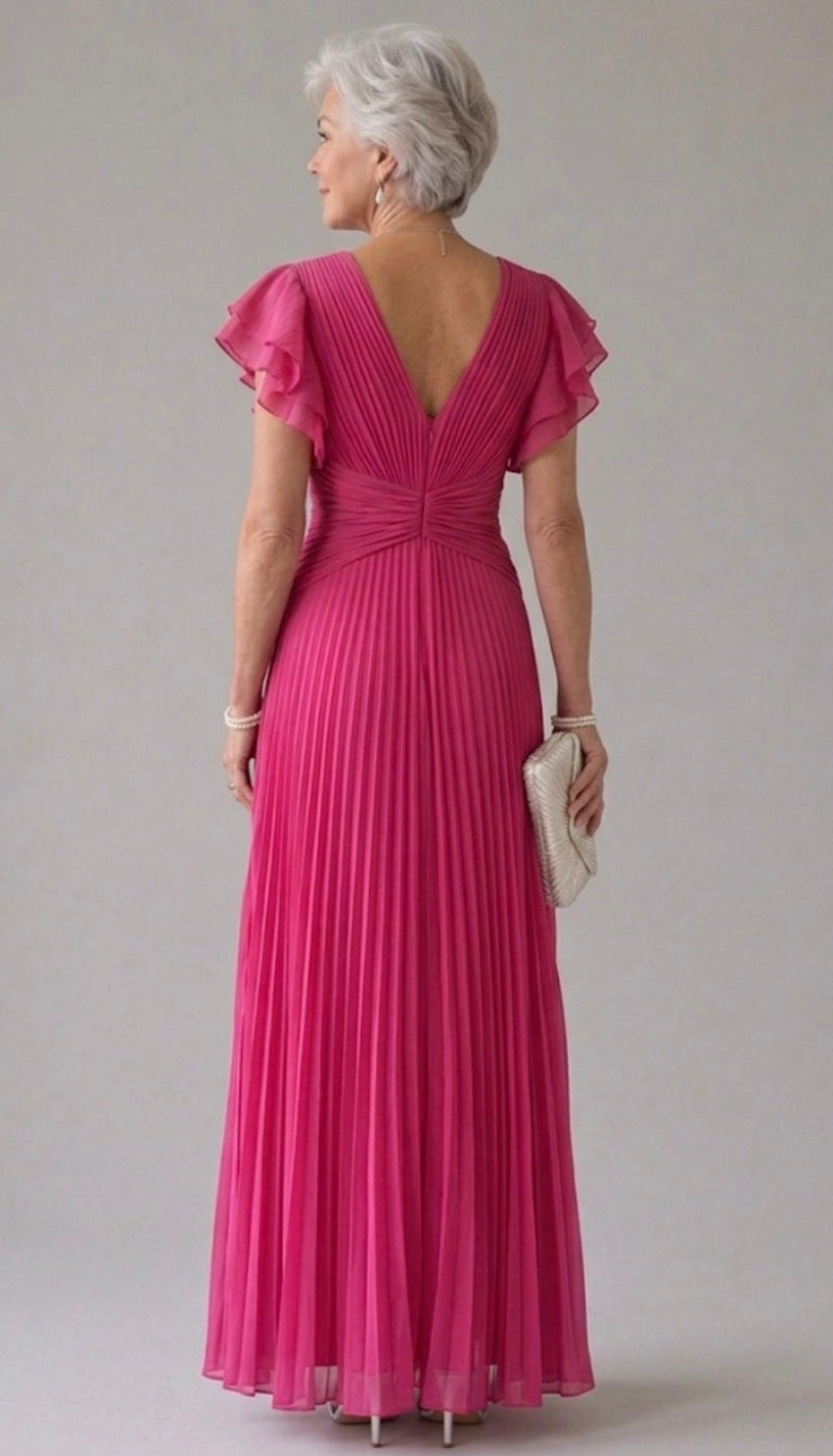 Ellis & Johnson™ | Vestido de Noche Con Pliegues