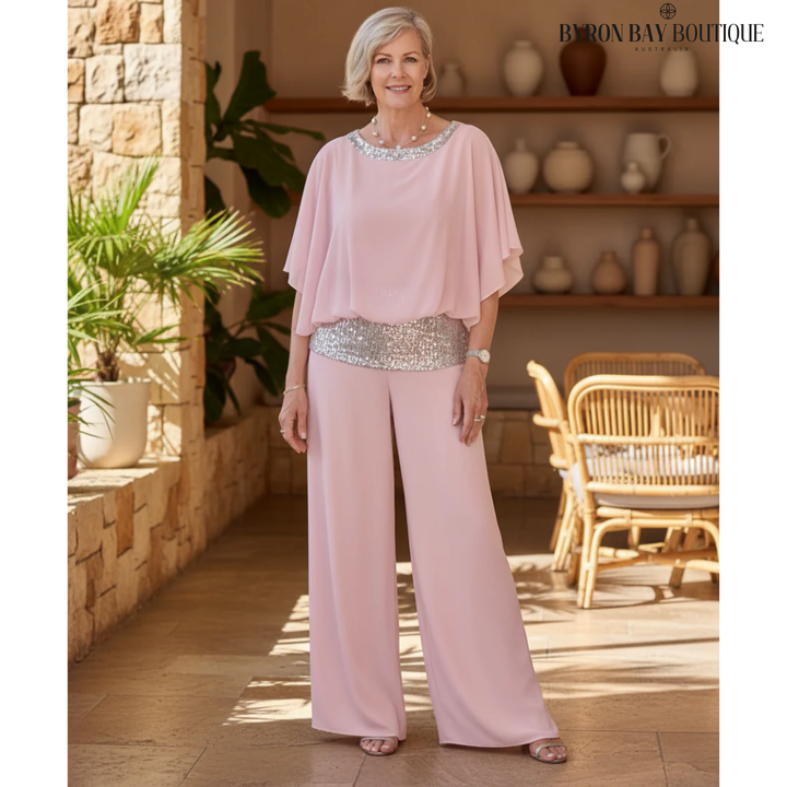 Mireya | Elegante Conjunto de Pantalones de Dos Piezas de Pierna Ancha