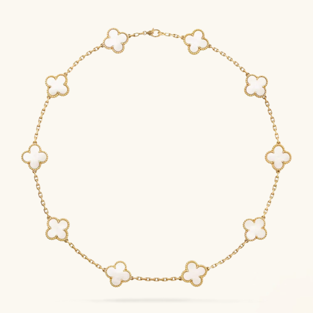 CLOVER | Collar Blanco con 10 Motivos
