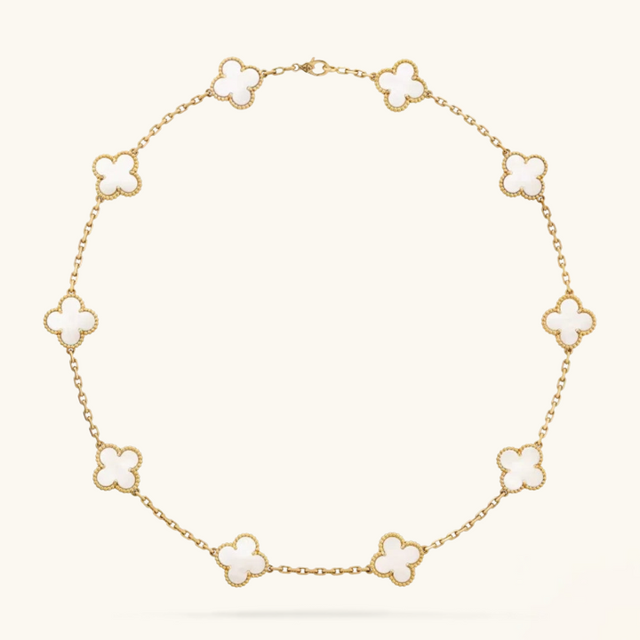 CLOVER | Collar Blanco con 10 Motivos