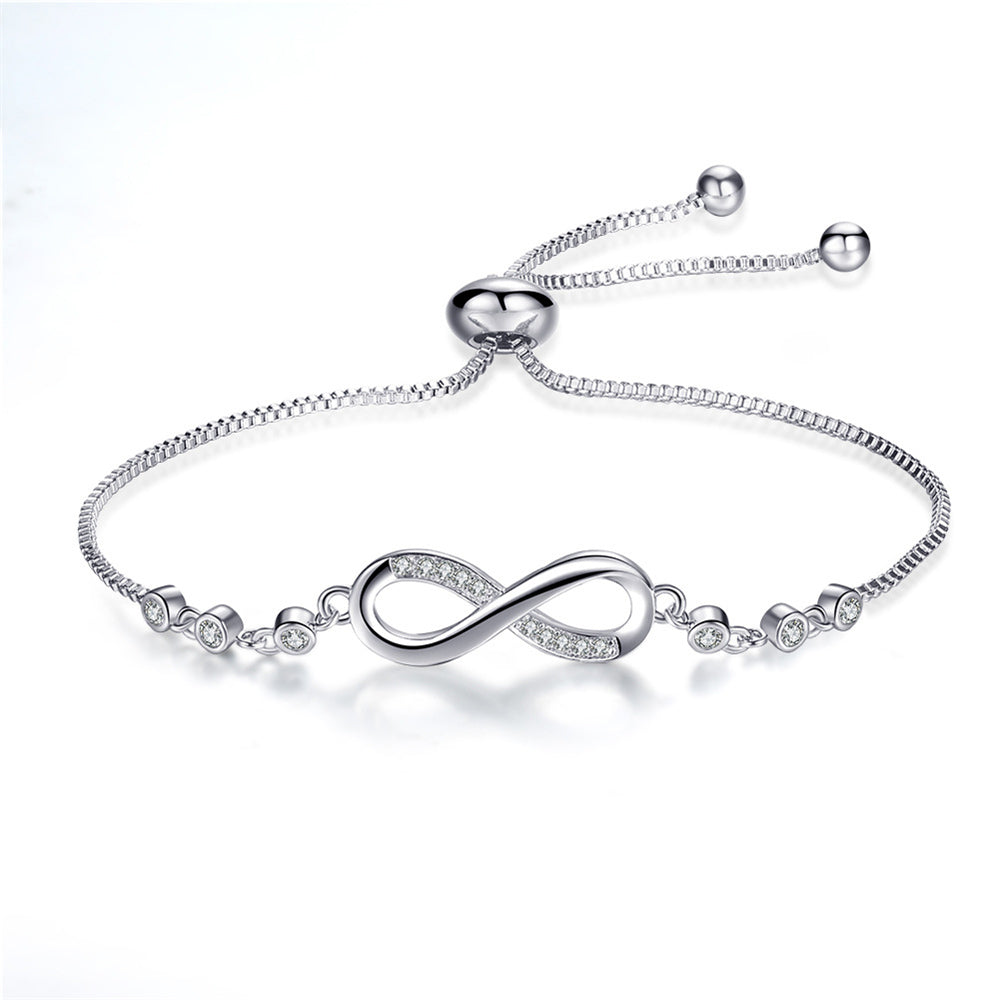 Pulsera Ajustable Infinita de Plata
