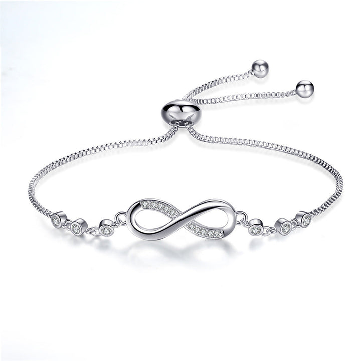 Pulsera Ajustable Infinita de Plata