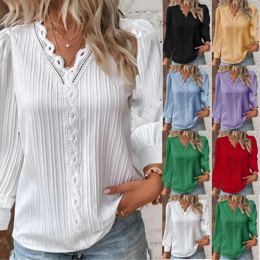 Sam™ | Blusa con Detalles de Chifón y Encaje