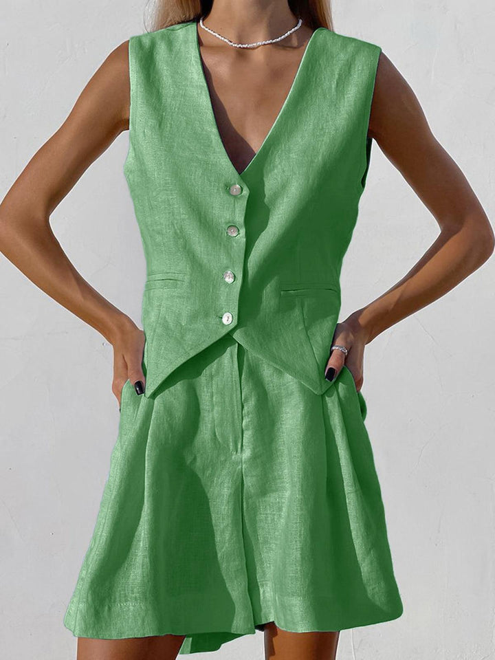 Conjunto de Dos Piezas con Pantalones Cortos Sophia