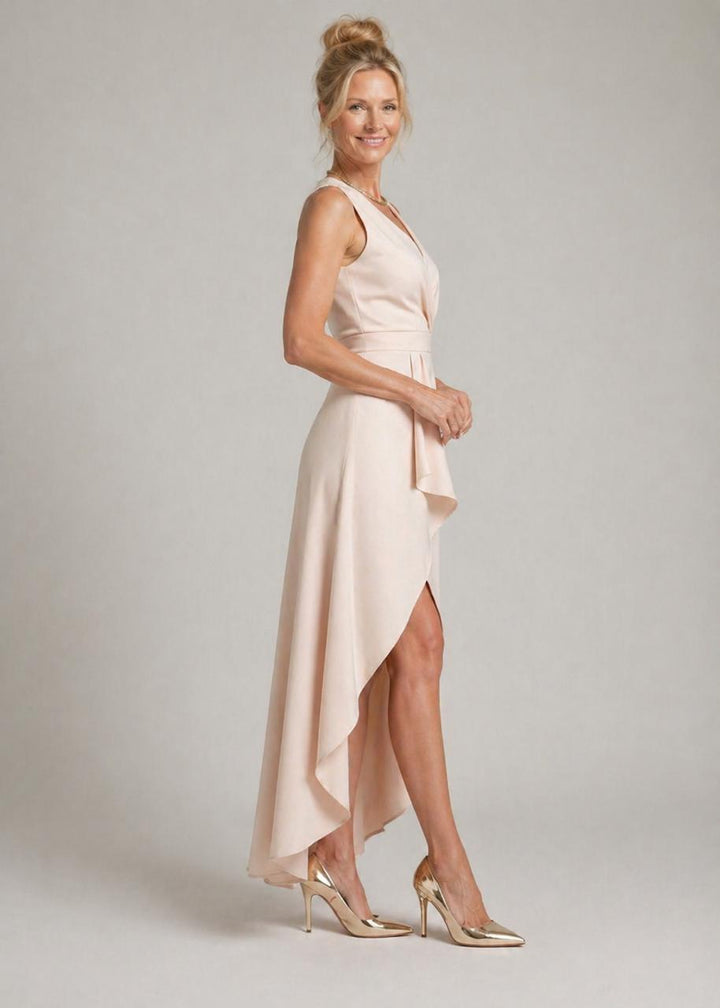 Ellis & Johnson™ | Vestido Midi Envolvente con Escote en V