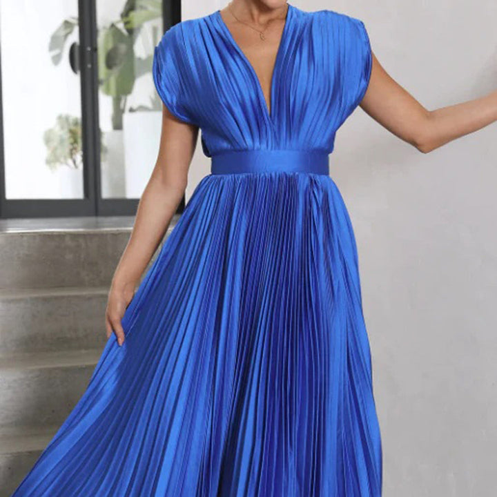 Ellis & Johnson™ | Vestido Midi Plisado Clásico