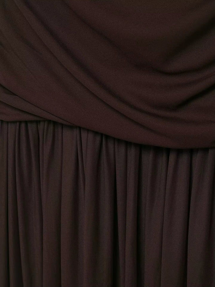 Goi - Vestido largo drapeado con diseño