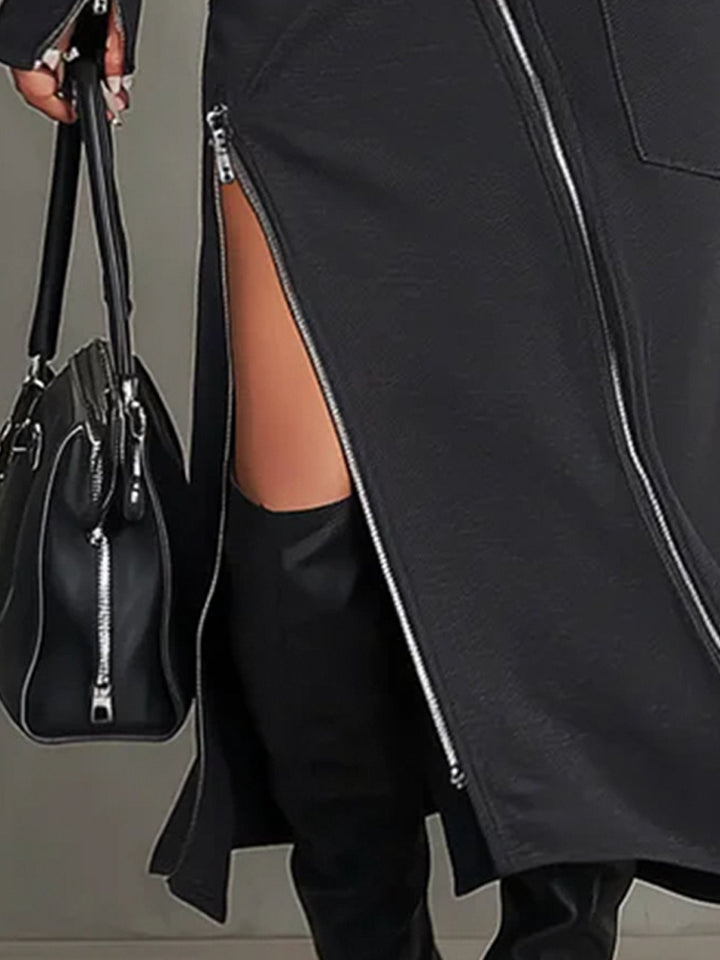 Conjunto de bolsillo con cremallera y cuello alto Elena