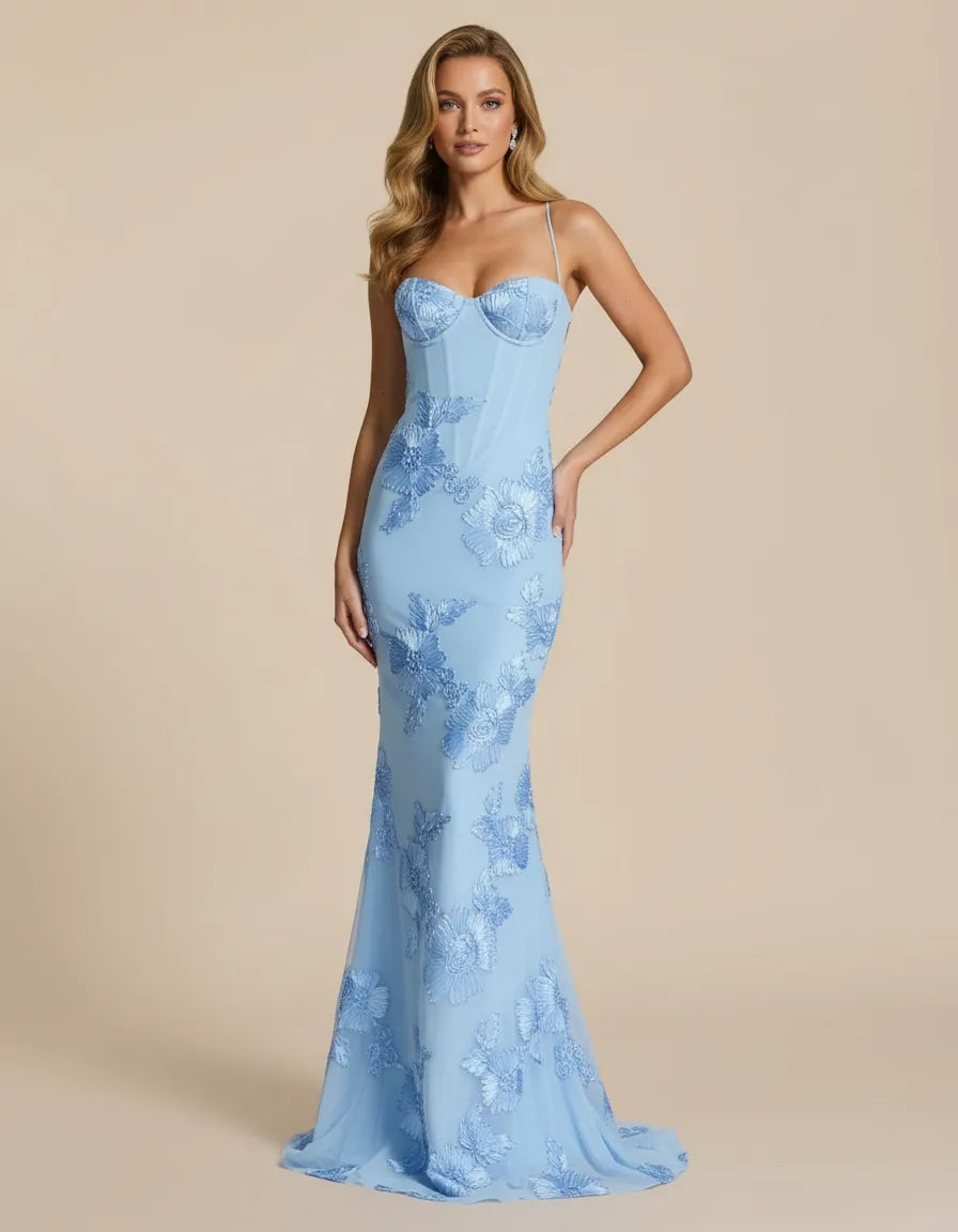 Celestine – Vestido Floral de Reloj de Arena