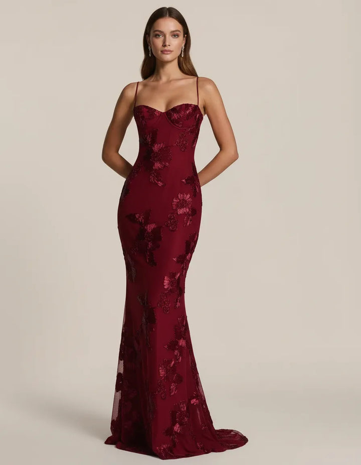 Celestine – Vestido Floral de Reloj de Arena