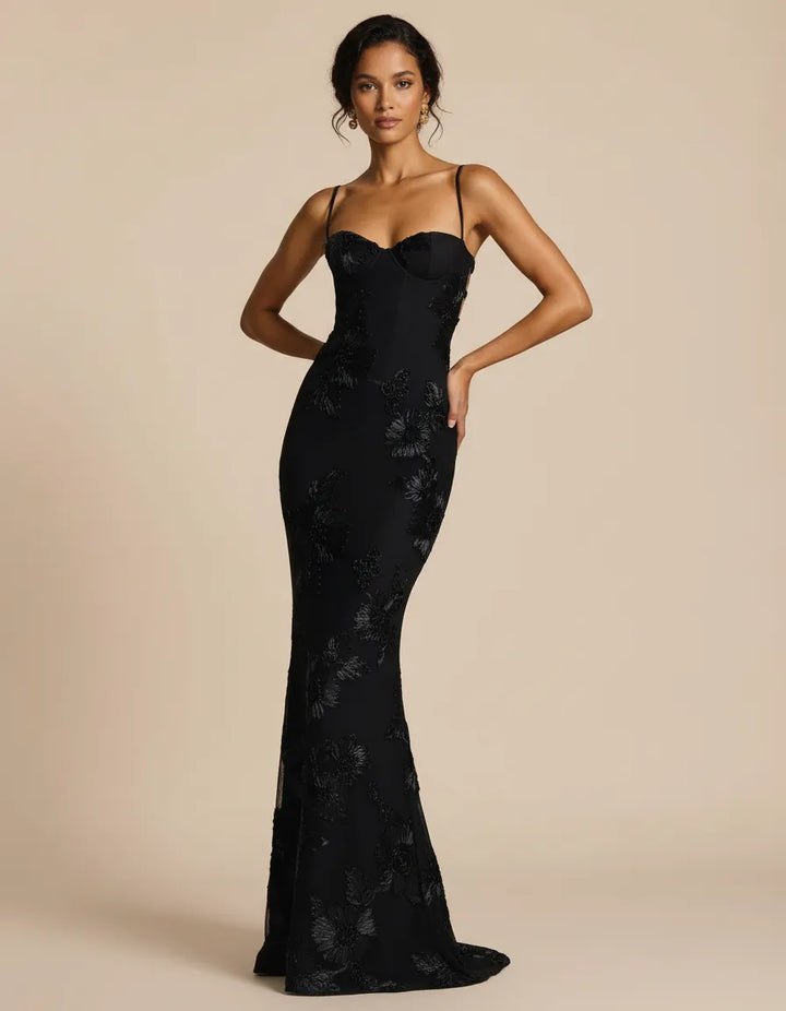 Celestine – Vestido Floral de Reloj de Arena
