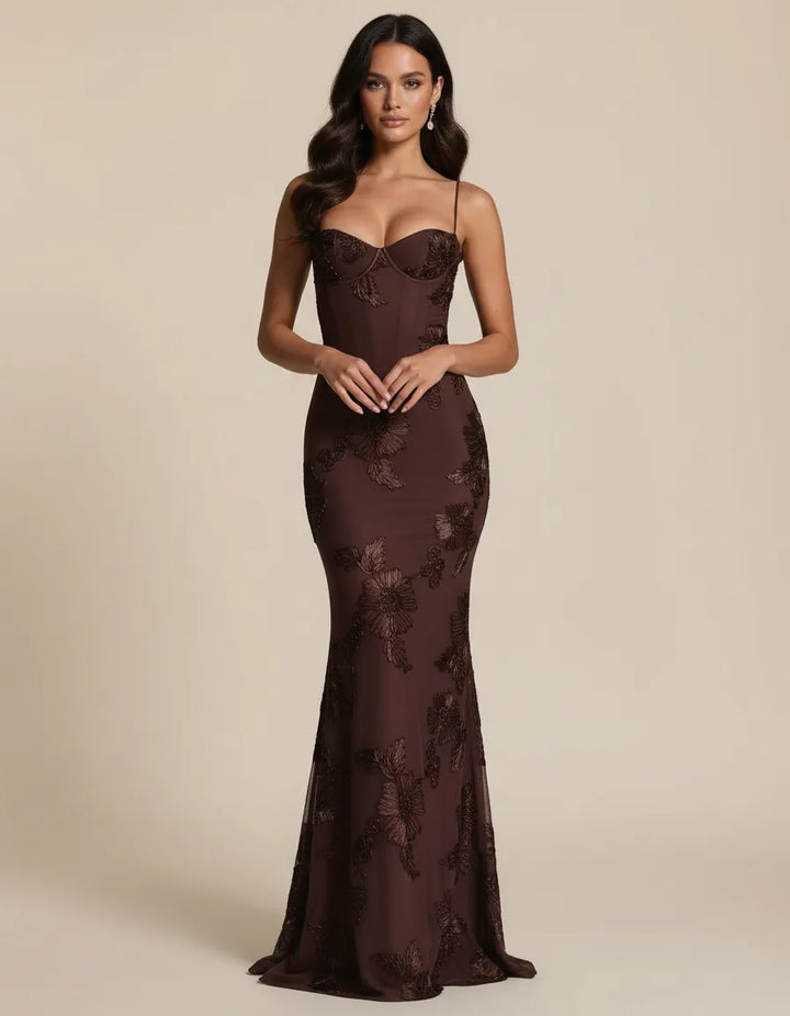 Celestine – Vestido Floral de Reloj de Arena
