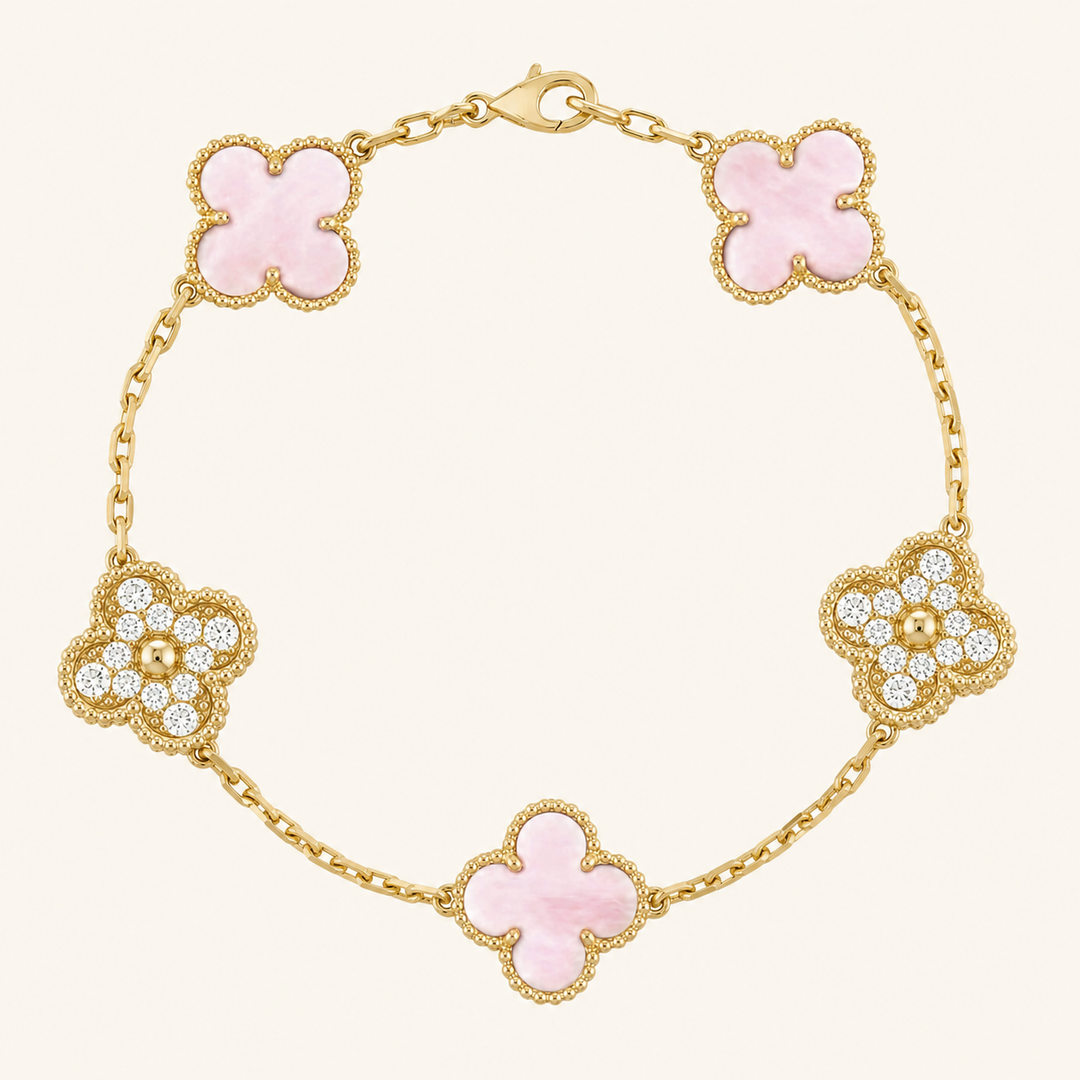 CLOVER | Pulsera Prestige Rosa Dorado