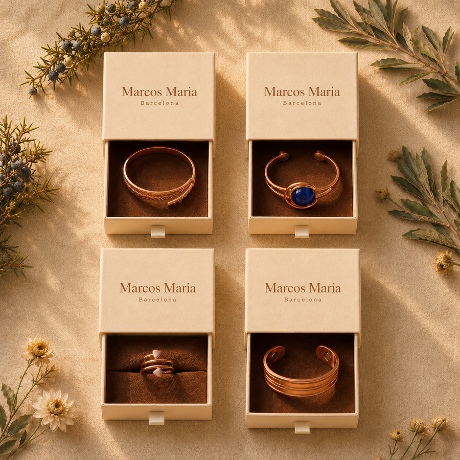 Lote 4 Piezas de Cobre de María