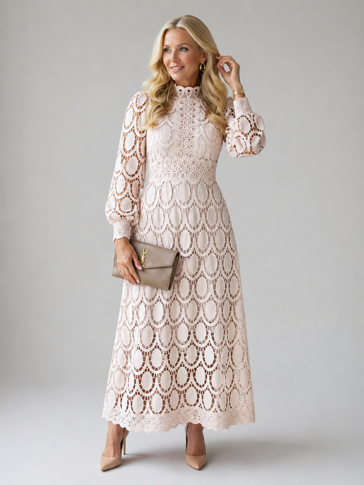 Ellis & Johnson™ | Vestido Midi de Encaje