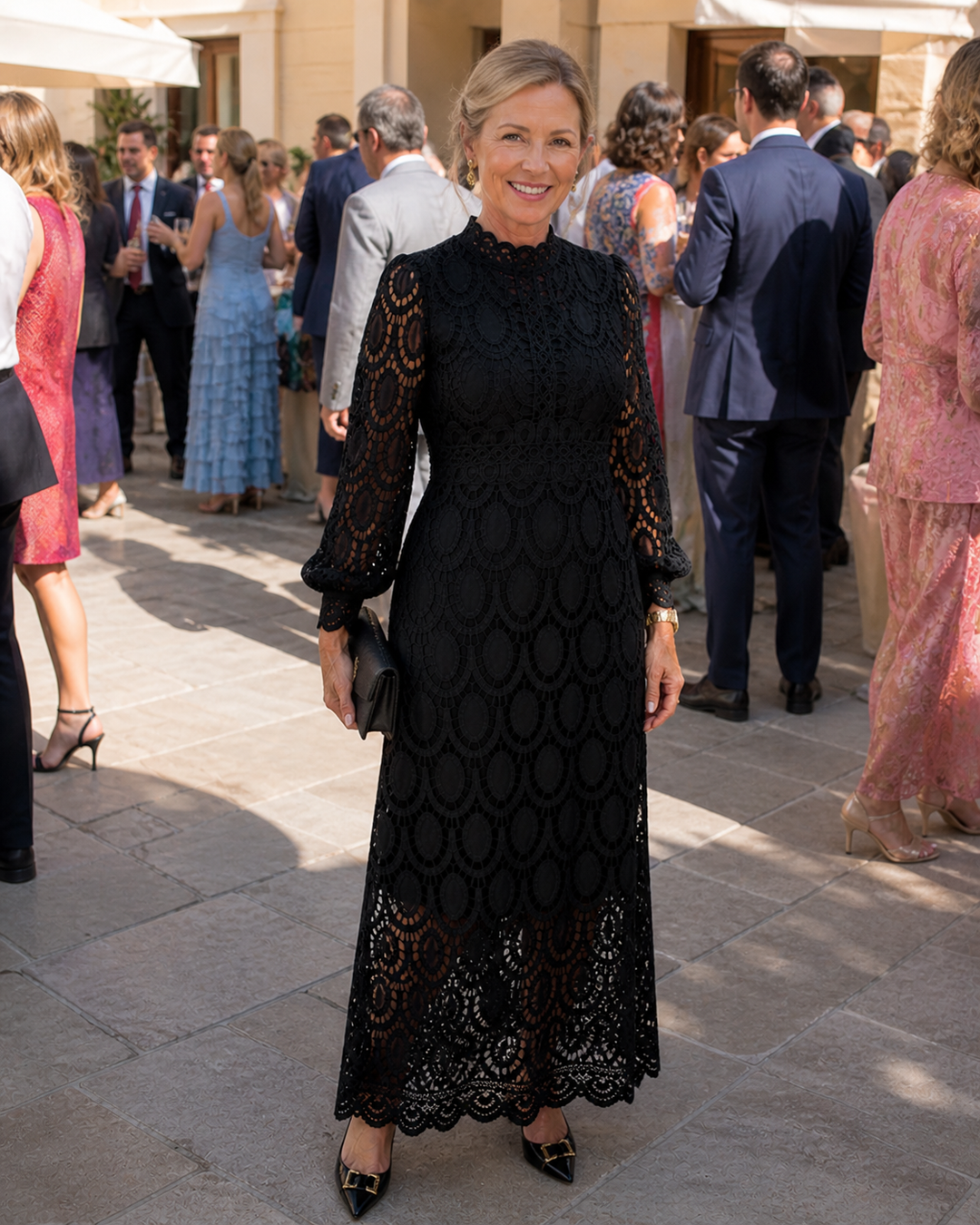 Ellis & Johnson™ | Vestido Midi de Encaje