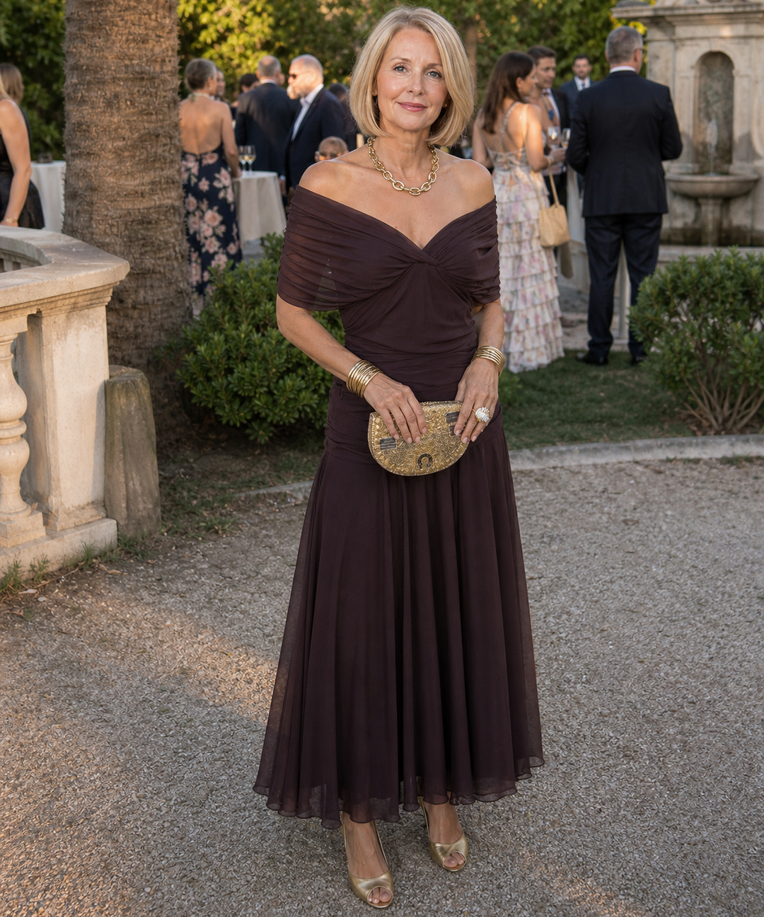 Ellis & Johnson™ | Vestido Midi Fluido