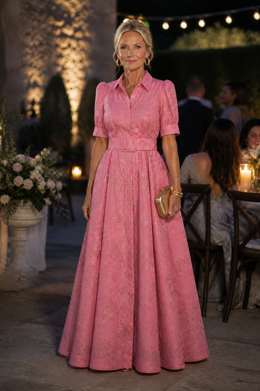 Ellis & Johnson™ | Vestido Maxi Floral con Cinturón