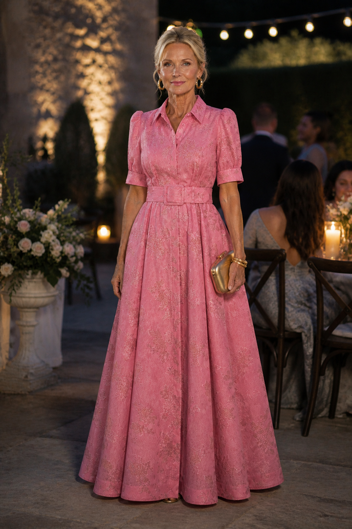 Ellis & Johnson™ | Vestido Maxi Floral con Cinturón