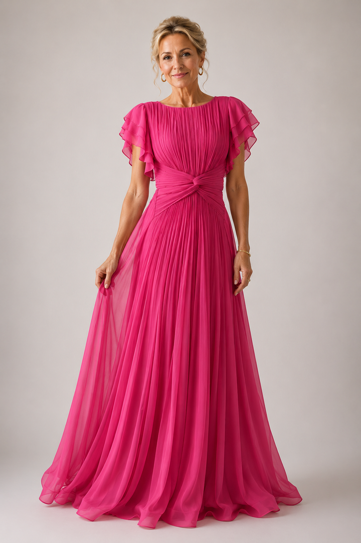 Ellis & Johnson™ | Vestido de Noche Con Pliegues