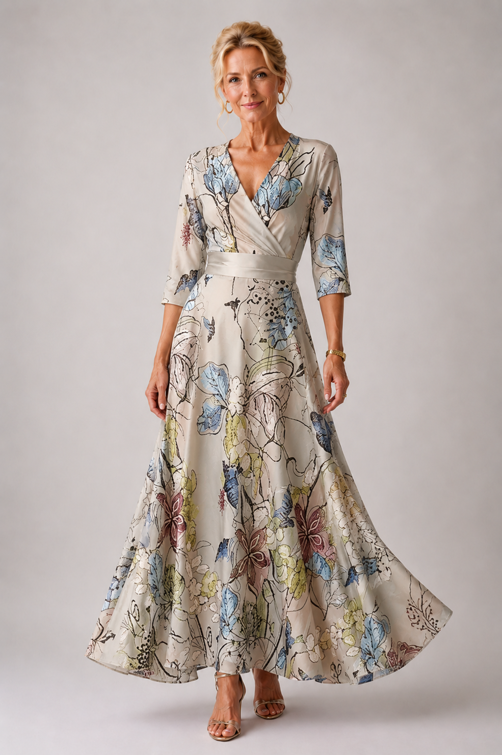 Ysa | Vestido Elegante con Estampado Floral