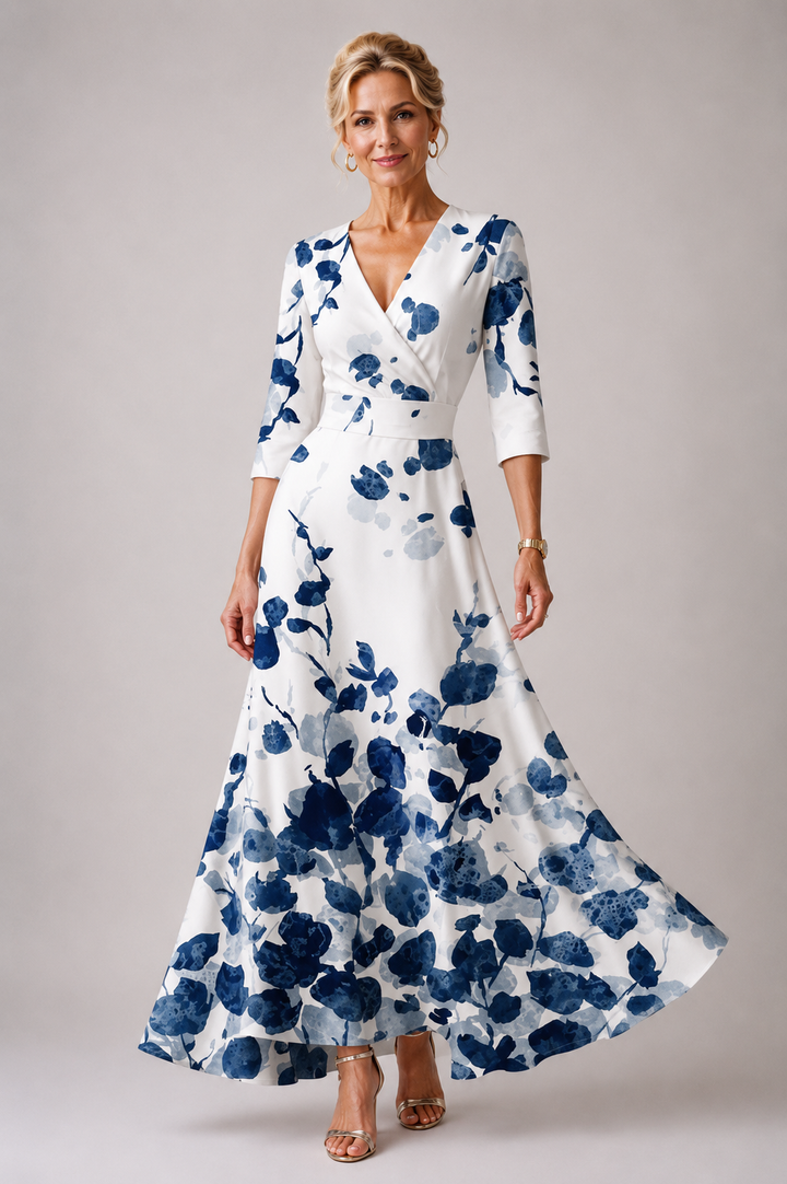 Ysa | Vestido Elegante con Estampado Floral