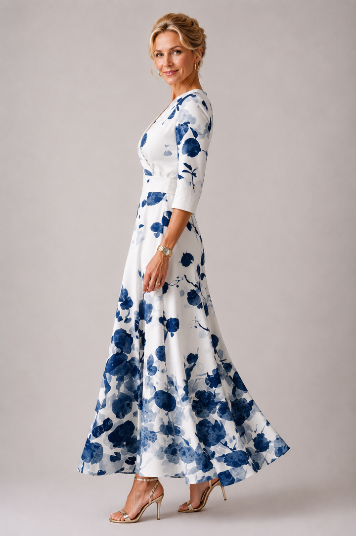 Ysa | Vestido Elegante con Estampado Floral