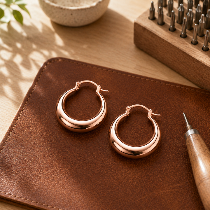 Pendientes de Cobre en Forma de Aro de Patricia