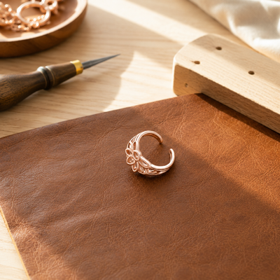 Anillo de Cobre Petal para el Pie de María