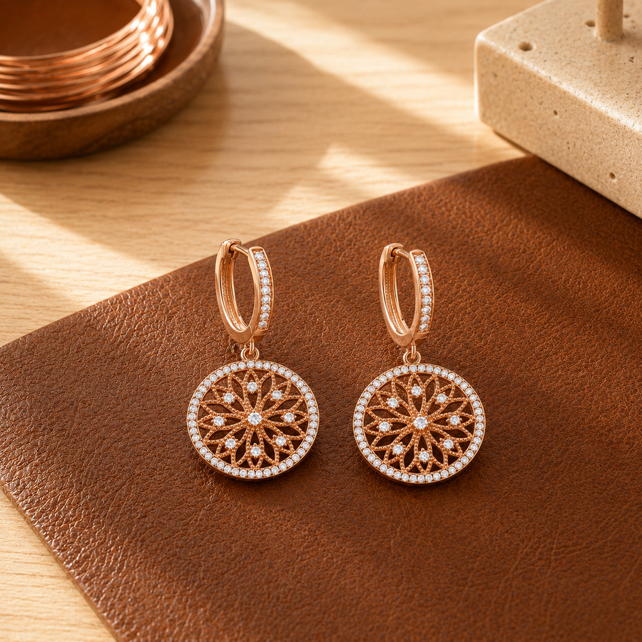 Pendientes de Cobre Mandala de Patricia