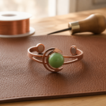 Pulsera de Cobre Verde Esfera de Maria