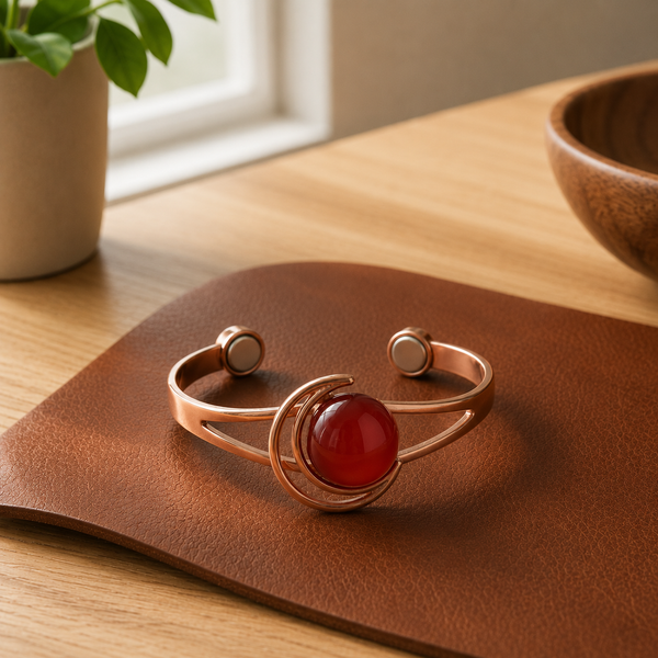 Pulsera de Cobre Sphere Pink de María