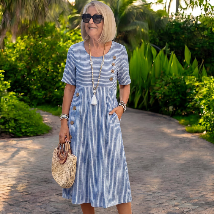 Julia – Vestido midi a rayas