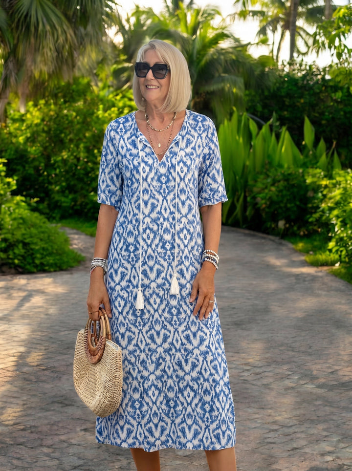 Luna – Vestido midi de estilo bohemio casual