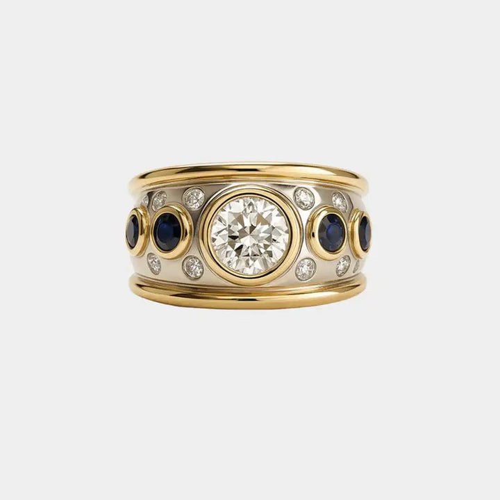 Anillo Vintage de Circonita Cúbica Incrustada