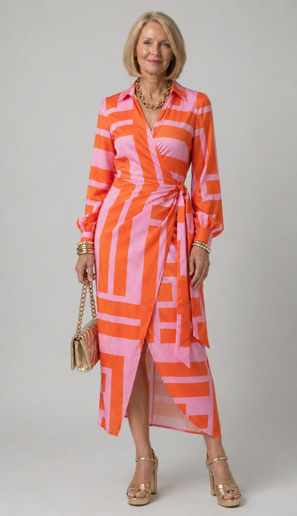 Ellis & Johnson™ | Vestido Envolvente Impreso