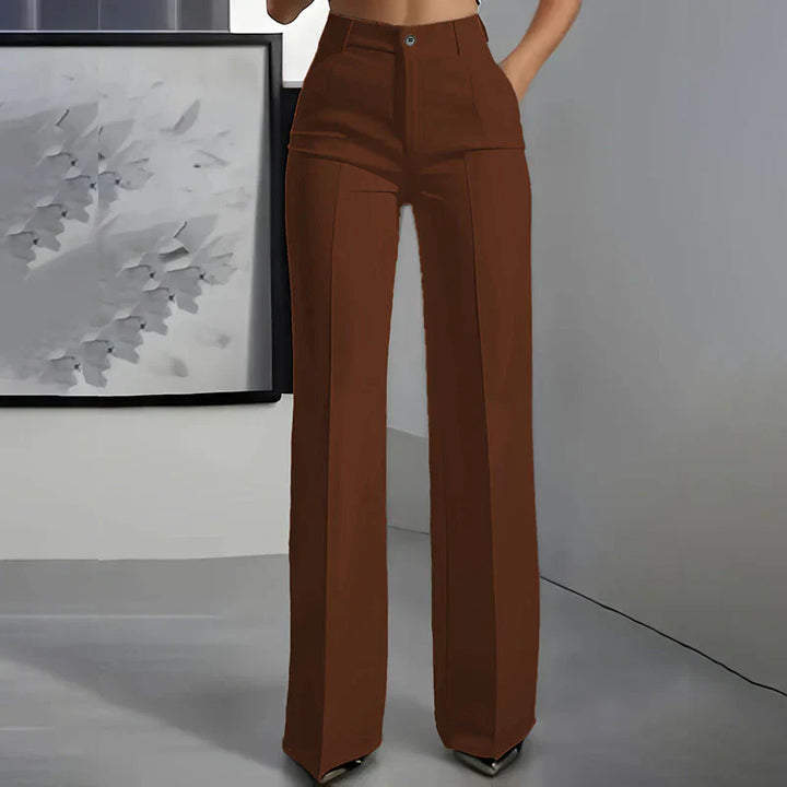 "Emma | Pantalones de tiro alto de corte recto y elegante" (The title is already in Spanish and does not need to be rewritten.)