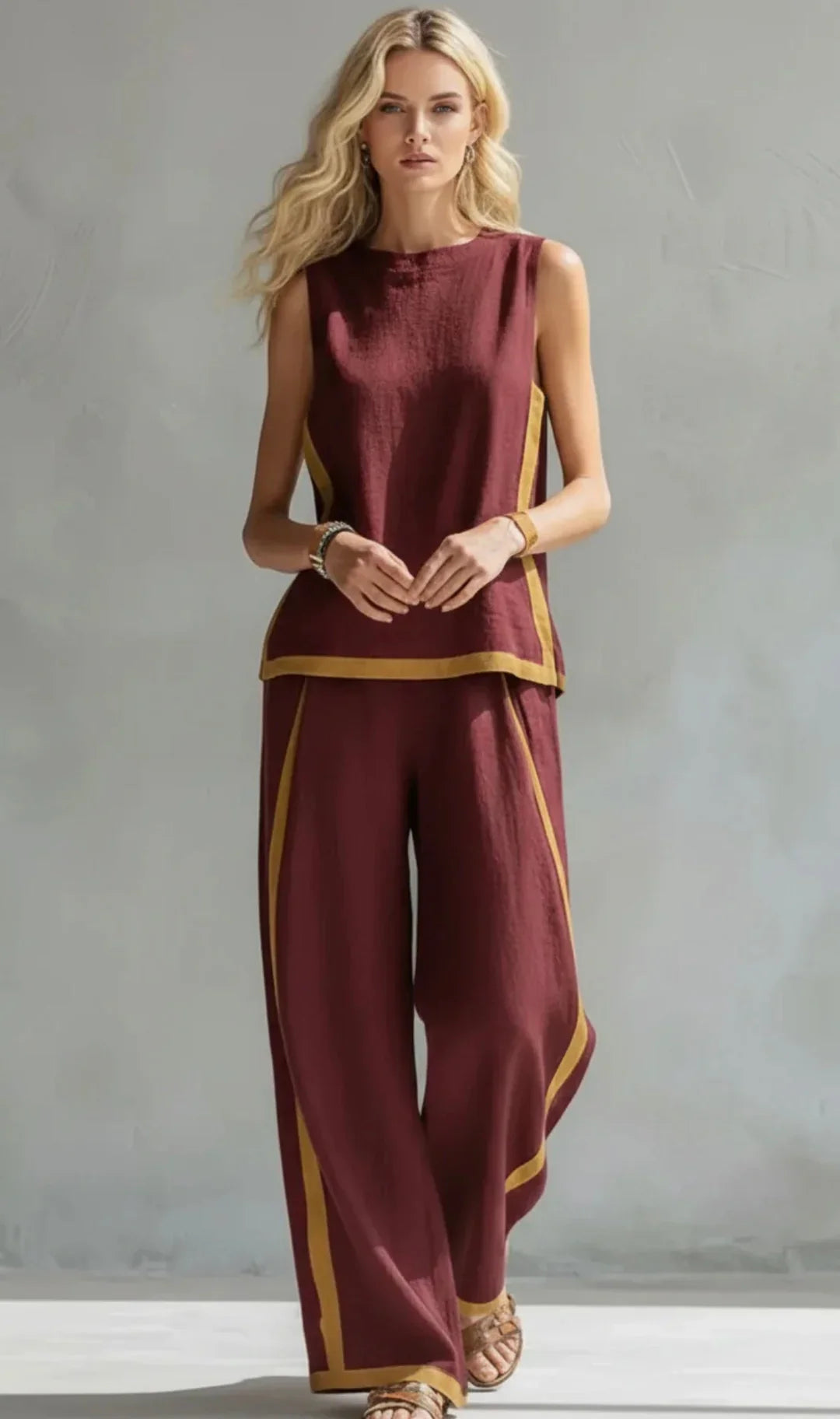 "Leila | Conjunto elegante de dos piezas" (The title is already in Spanish. If you would like a different variation or a translation into another language, please let me know!)