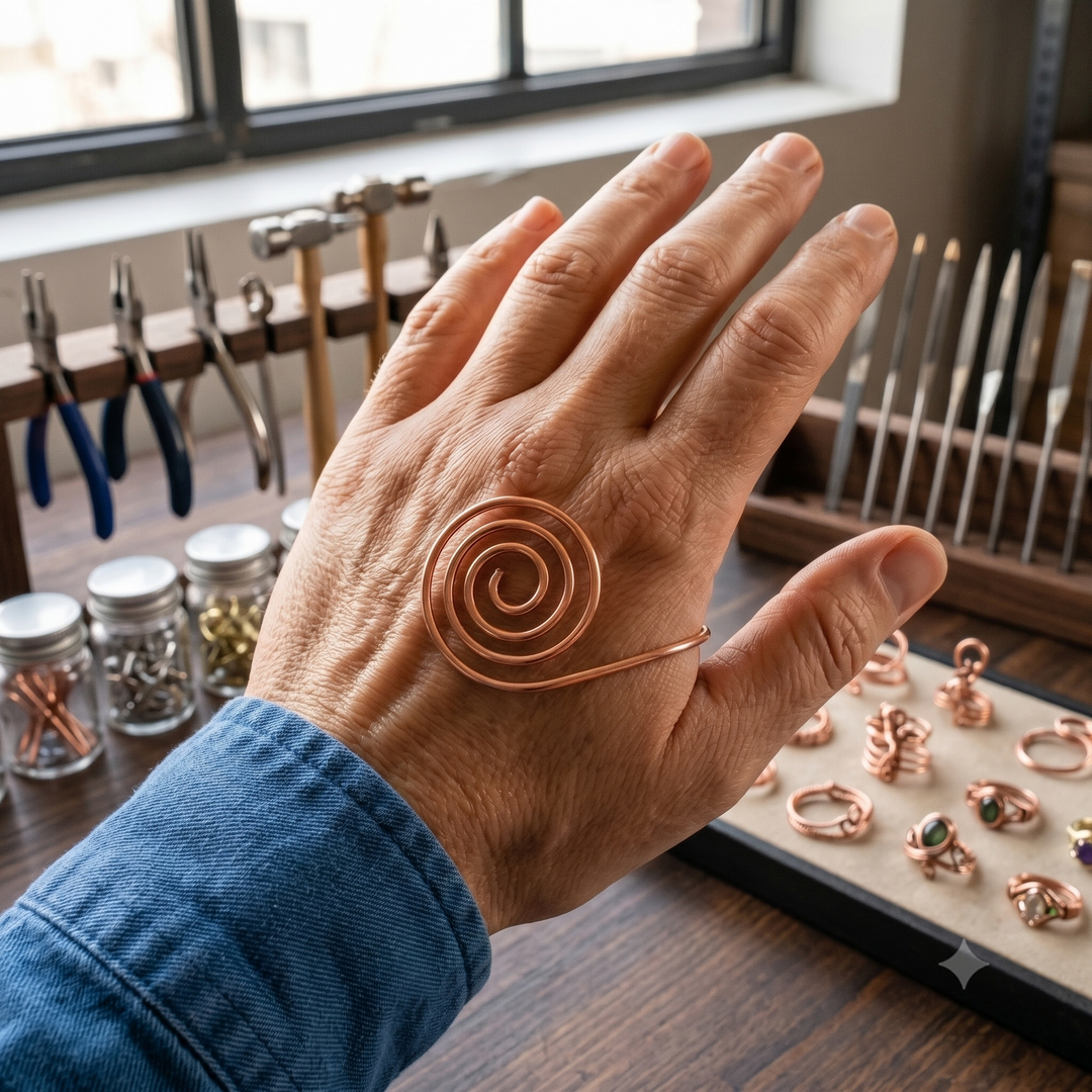 Espiral de Mano de Cobre de Patricia