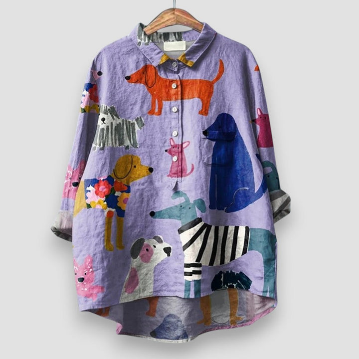 Georgie™ | Camisa de Mujer con Diseño de Perro