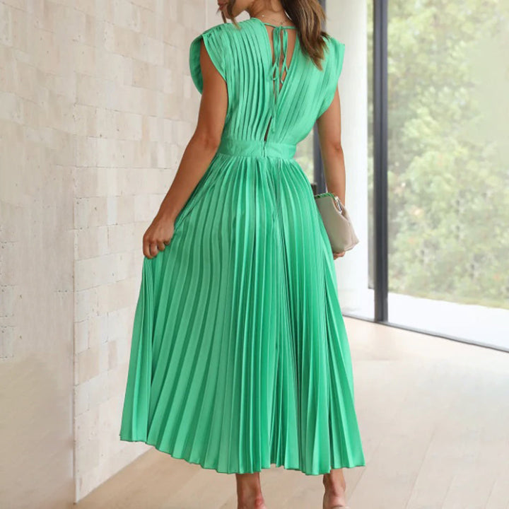 Ellis & Johnson™ | Vestido Midi Plisado Clásico